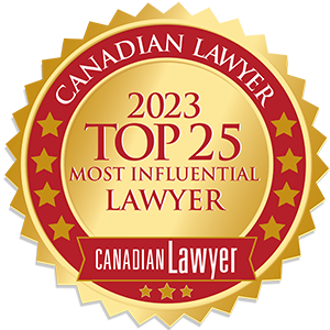 Canadian Lawyers Top 25 Most Influential Lawyers Badge